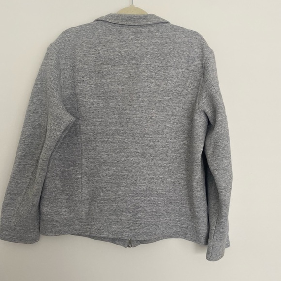 H&M Mens Zip Up Casual Jacket Gray L Collard‎ Pockets Soft Shell Minimalism - Picture 8 of 11